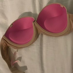 32 B PINK strapless bra